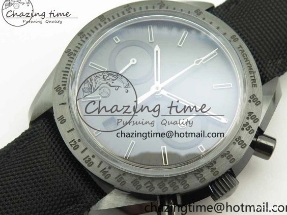 0112 Speedmaster “Dark Side of The Moon” Real Ceramic OMF 1:1 Best Edition Black Black on Nylon Strap A WeatherProof 7976